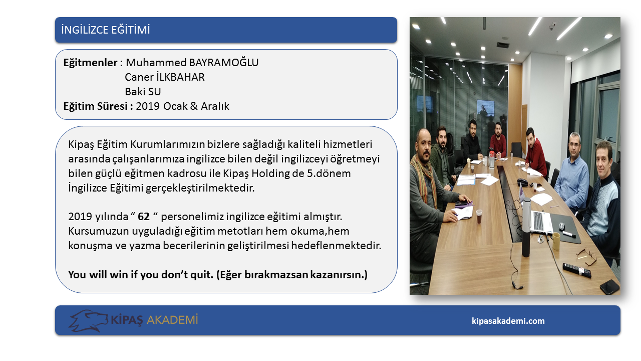 2019 BİREYSEL EĞİTİM