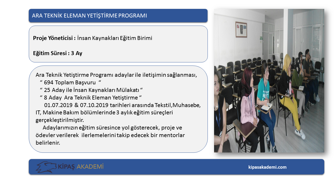PROJE EĞİTİMLERİMİZ
